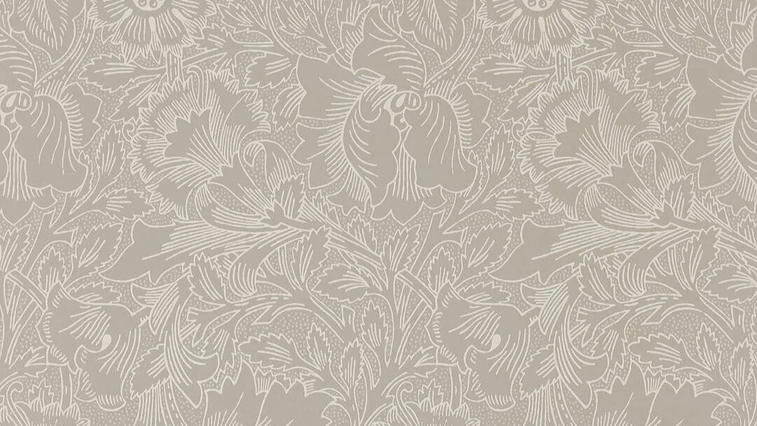 william morris pattern & quote