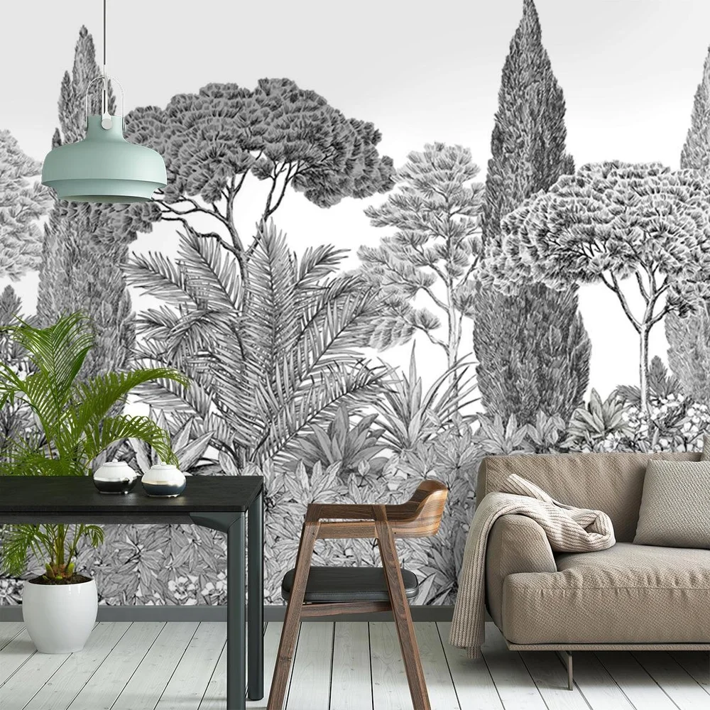 Jolie Selection De Papiers Peints Panoramiques En Grisaille Kraft Carat