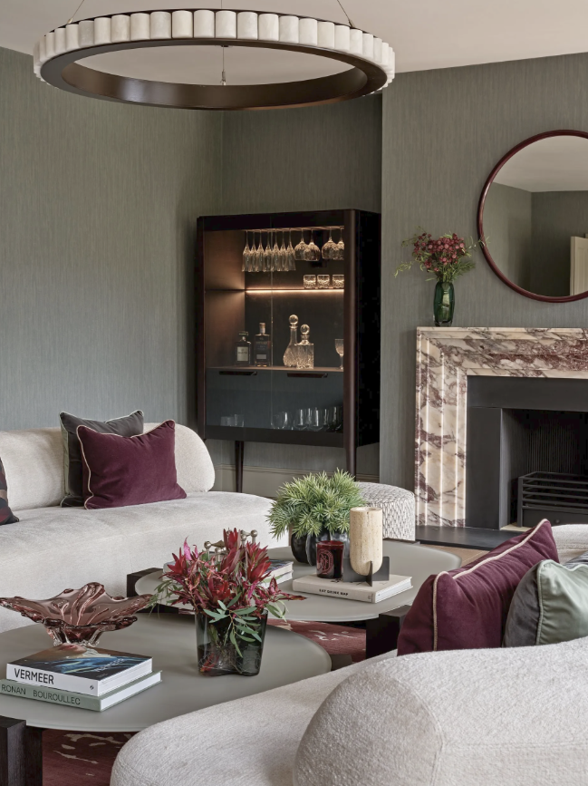 Style Breakdown: How to Recreate This Cozy, Burgundy-Infused Living Room
