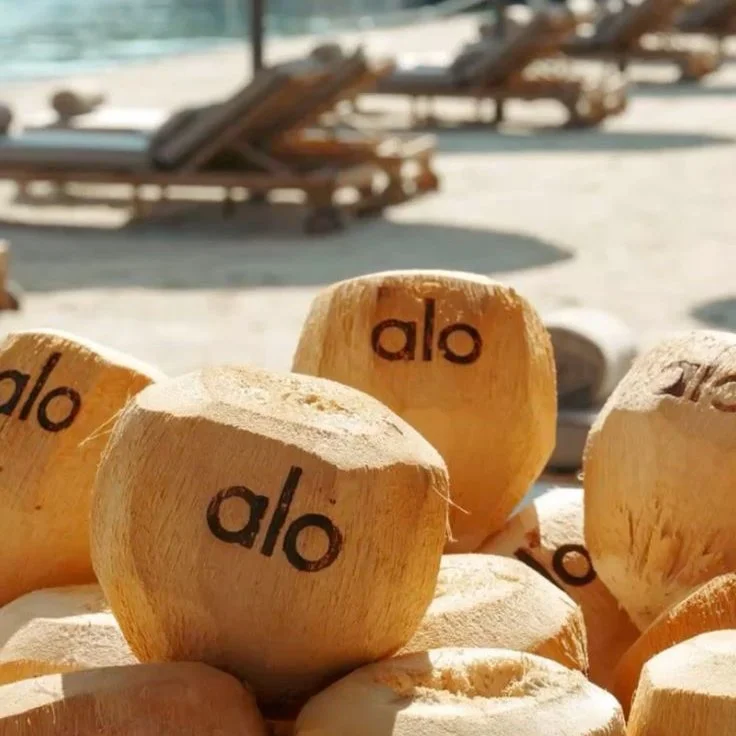 alo coconut water brand activation Bodrum beach club for summer