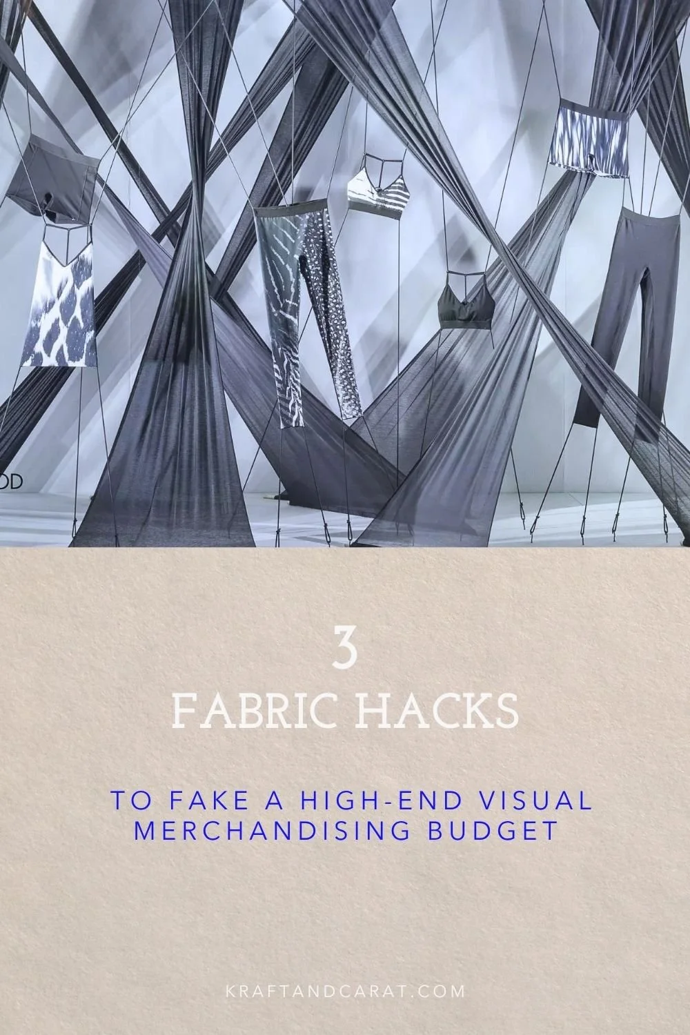 Creative Window Display Ideas I Sculptural Fabric Installation I Boutique Inspiration