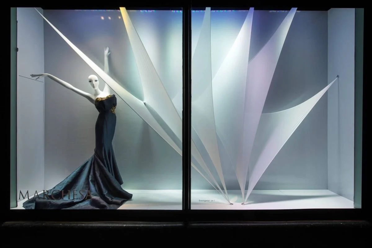 stretch sail window display