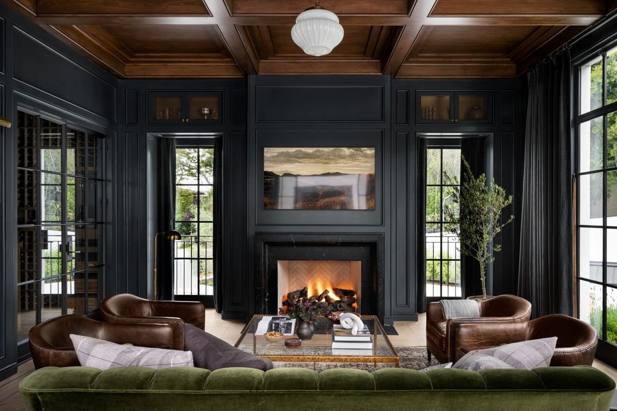 cozy dark living room
