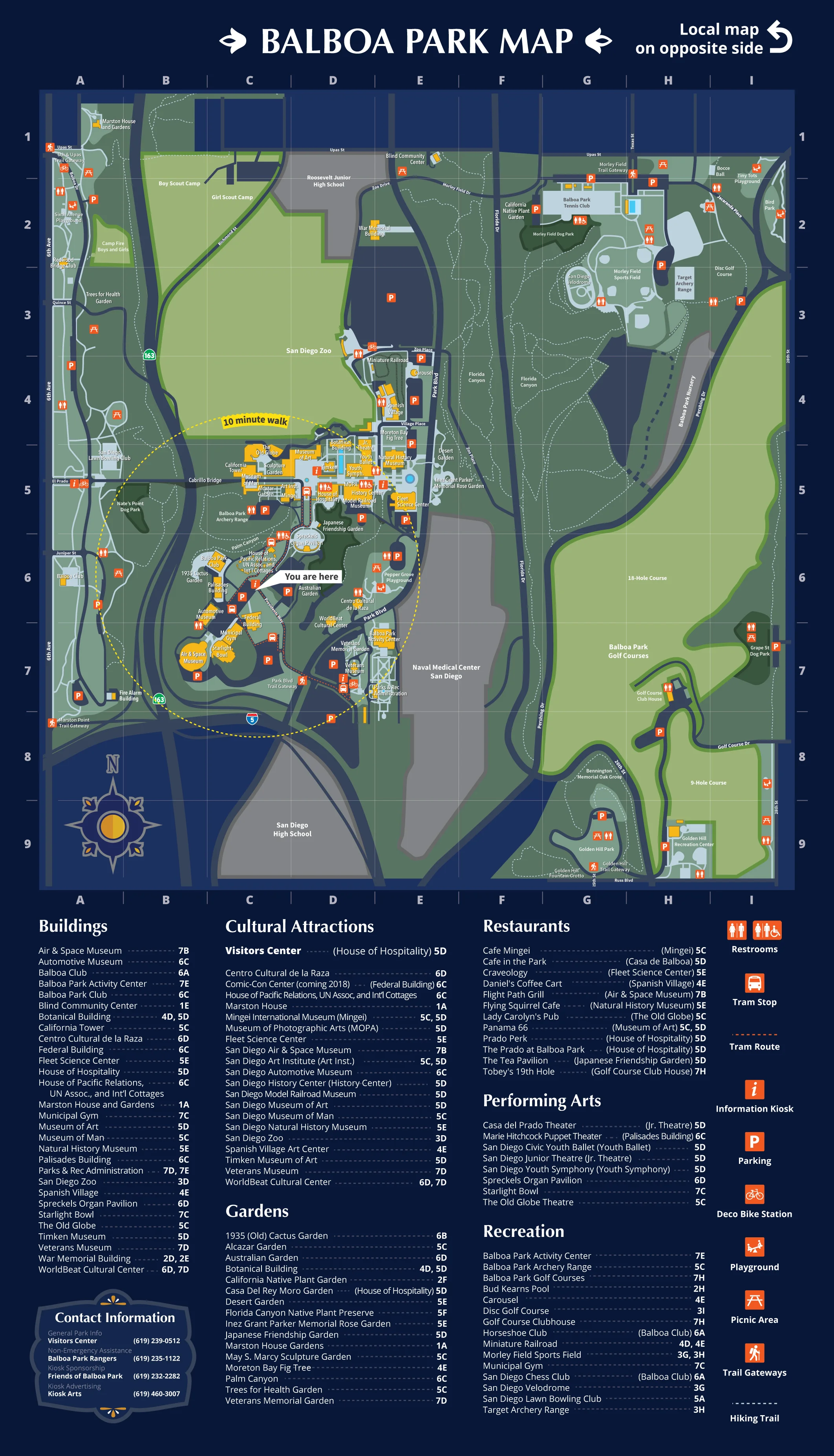 Map Of Balboa Park Gardens Fasci - Image Asset 