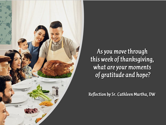 Reflection by Sr. Cathleen Murtha, DW