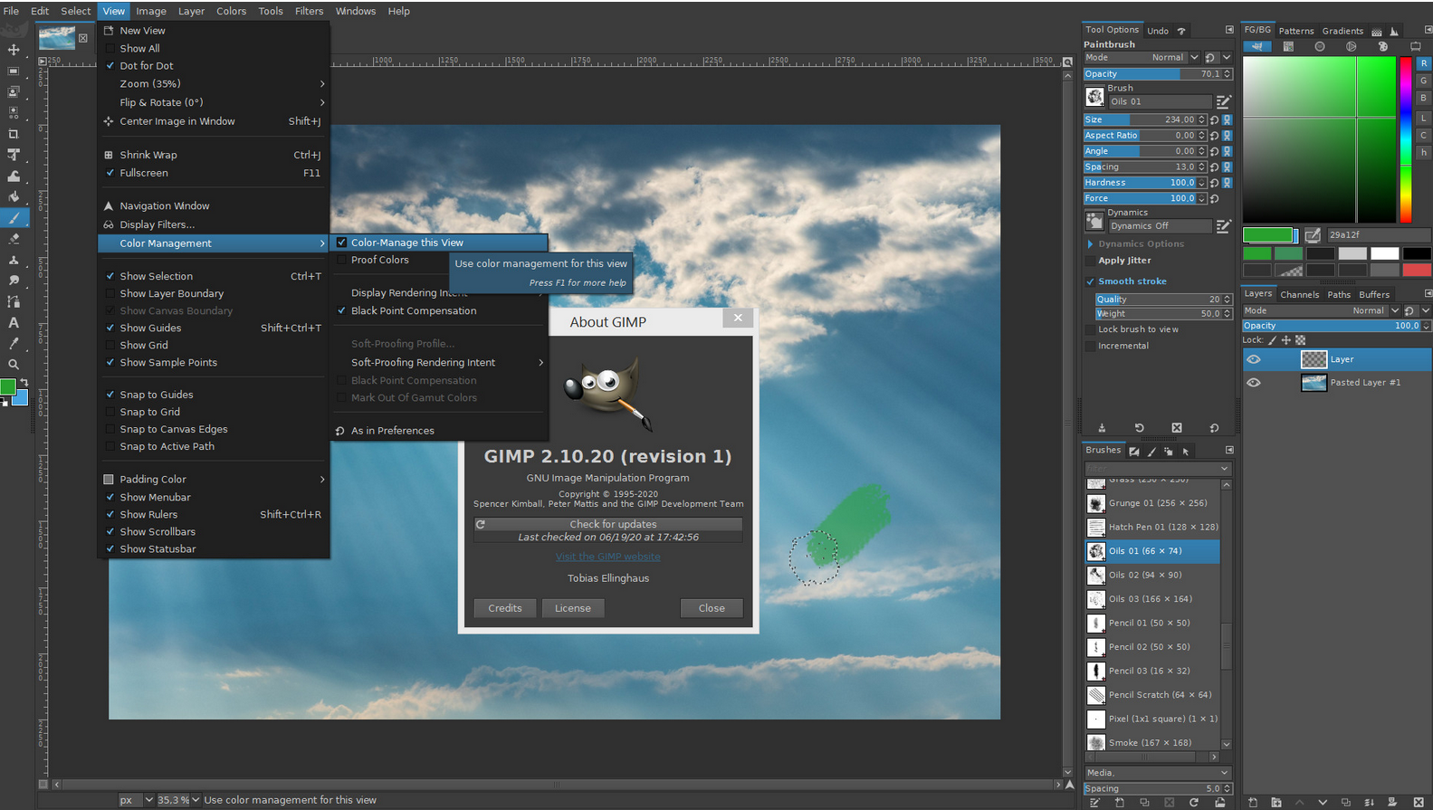  Second Option from migf1, matching menus and look using themes (more recently 2020) 