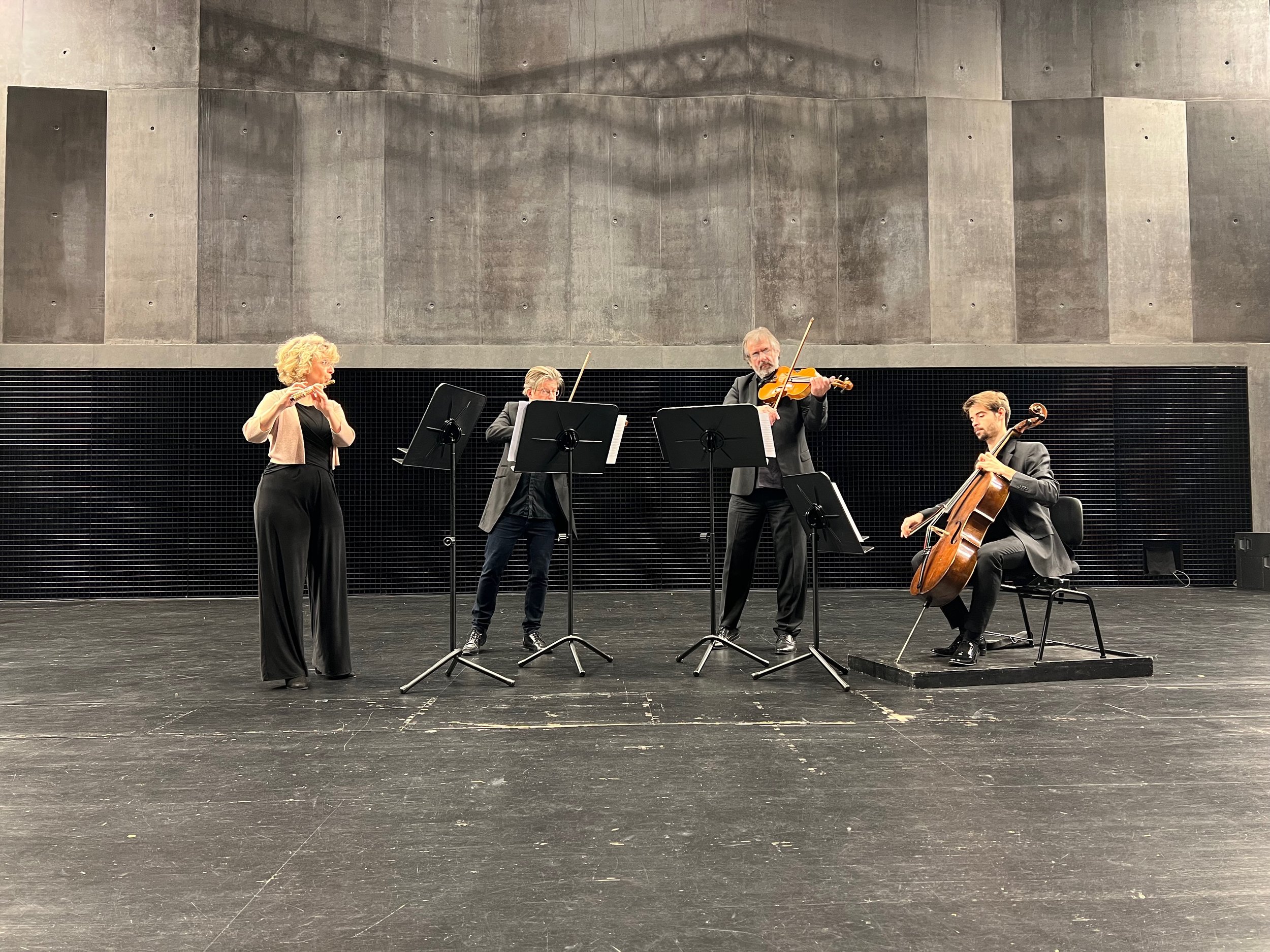 Quartett unter der Führung der Flötistin Miriam Terragni