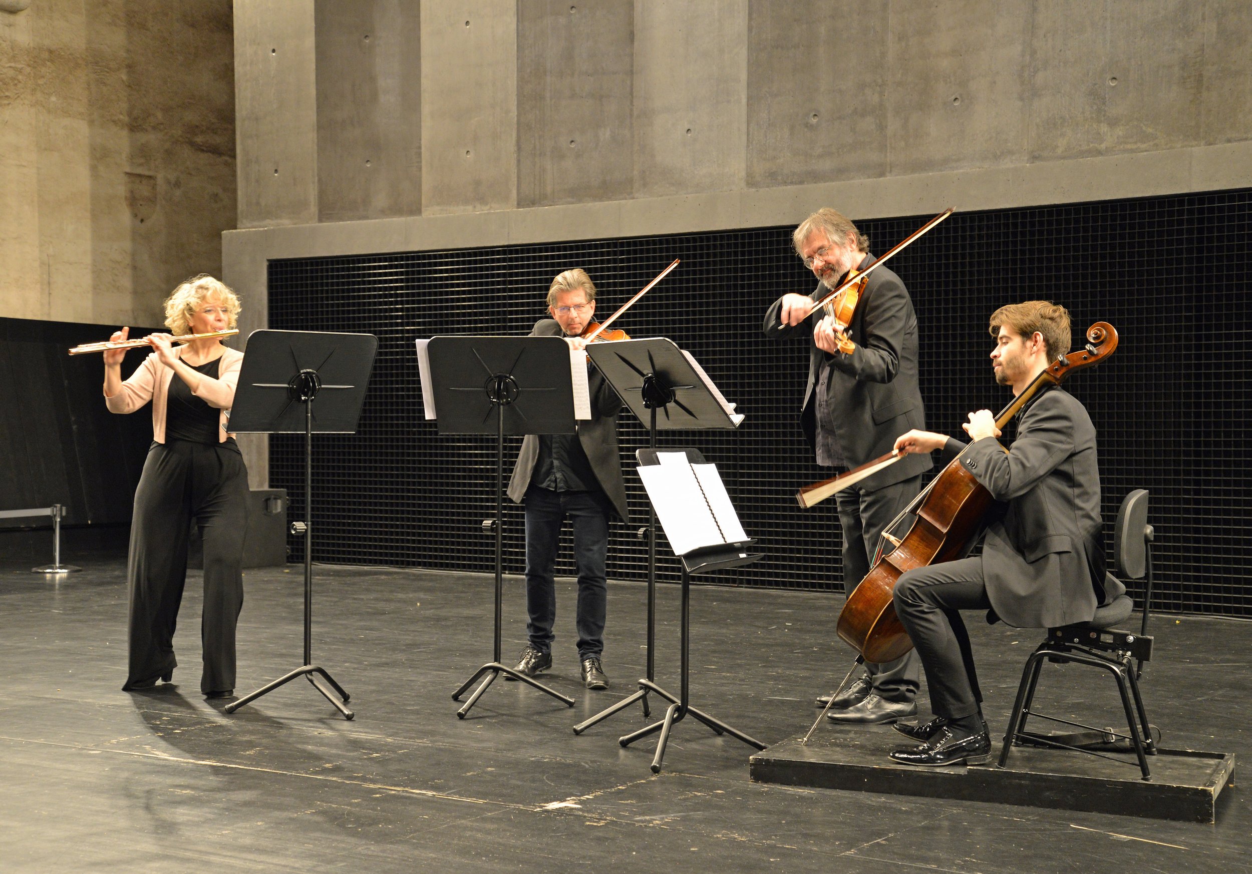 Quartett unter der Führung der Flötistin Miriam Terragni