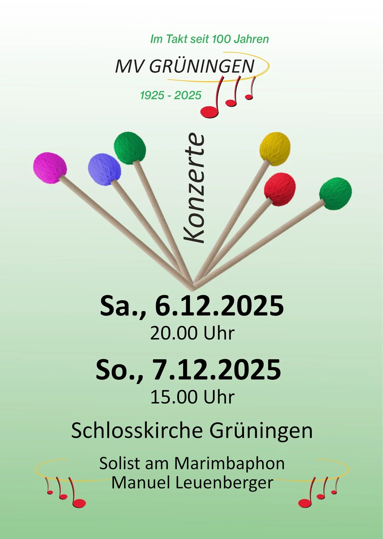 Marimba Solokonzert mit dem Musikverein Grüningen