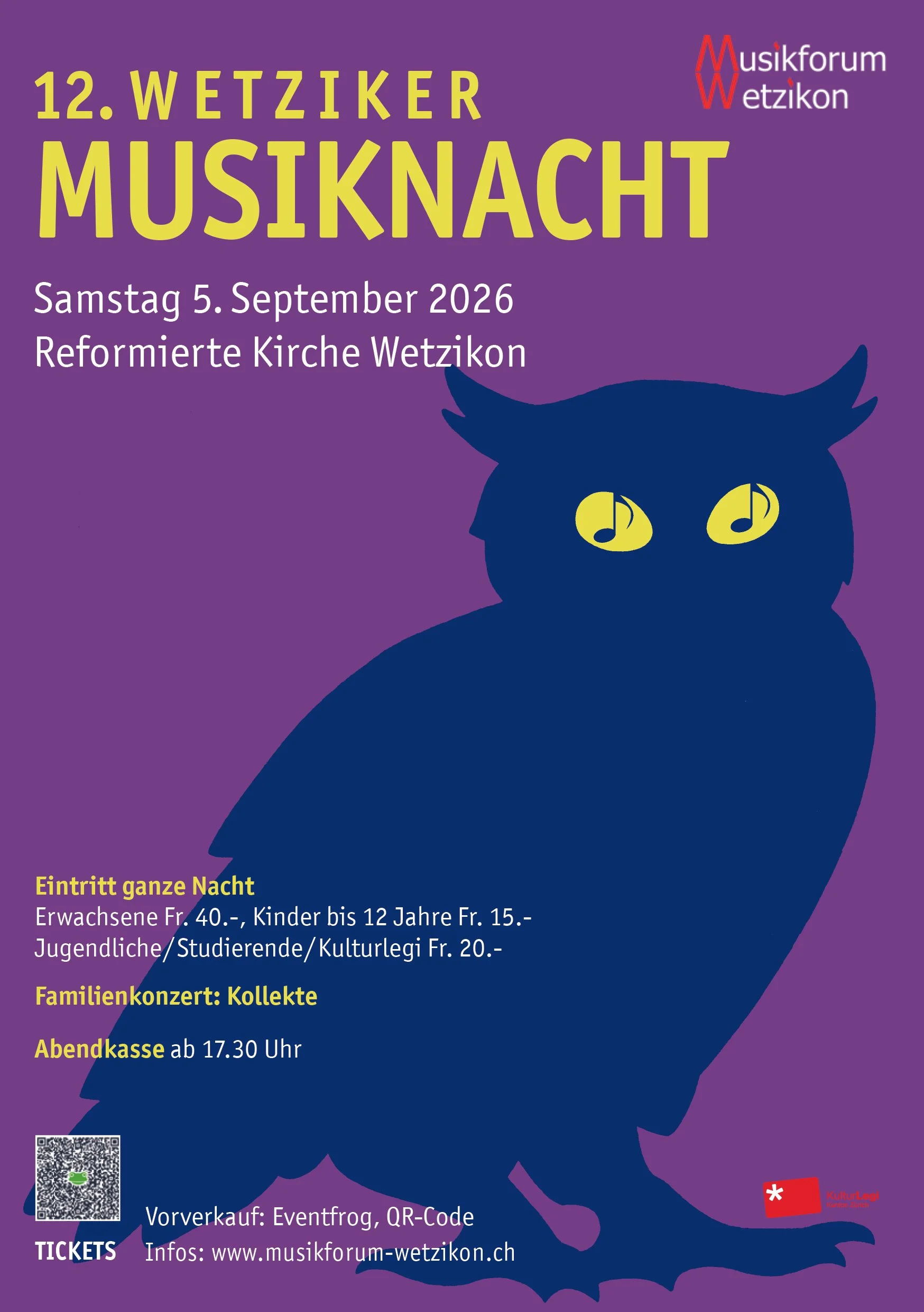 MusikNacht Wetzikon - Das MusikForum Wetzikon lädt ein