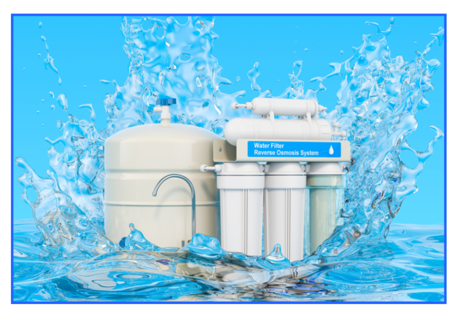 DIY Osmoseanlage umgeben von Wassser