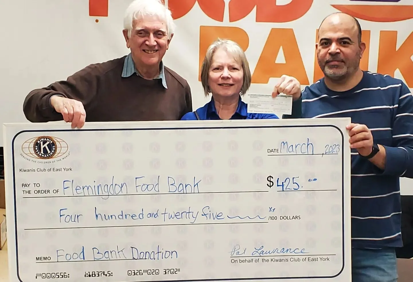 Thank you for supporting our foodbank Kiwanis East York. Together we've helped many people. 👏🏾👏🏾👏🏾