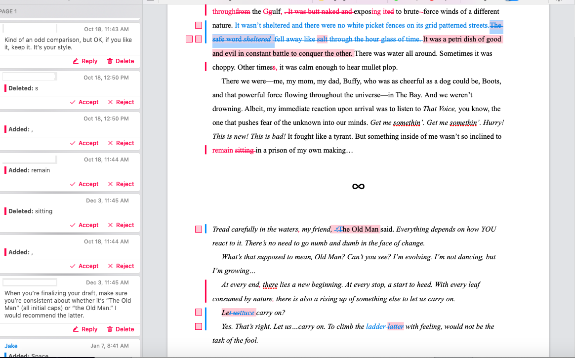 Memoir editing recovery memoir