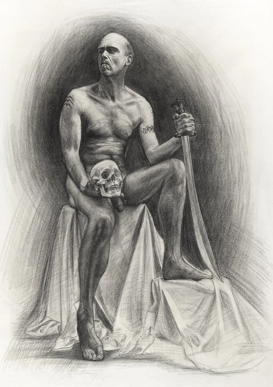 Mark - charcoal on newsprint