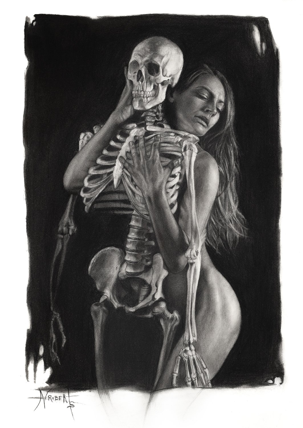 Anatomy Lesson - charcoal on cartridge paper 