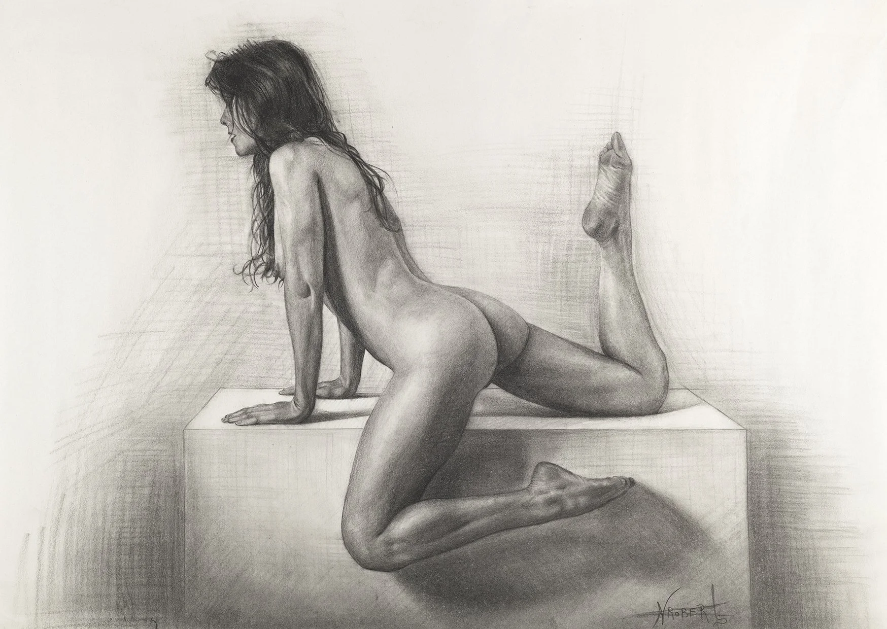 Amy - charcoal on newsprint