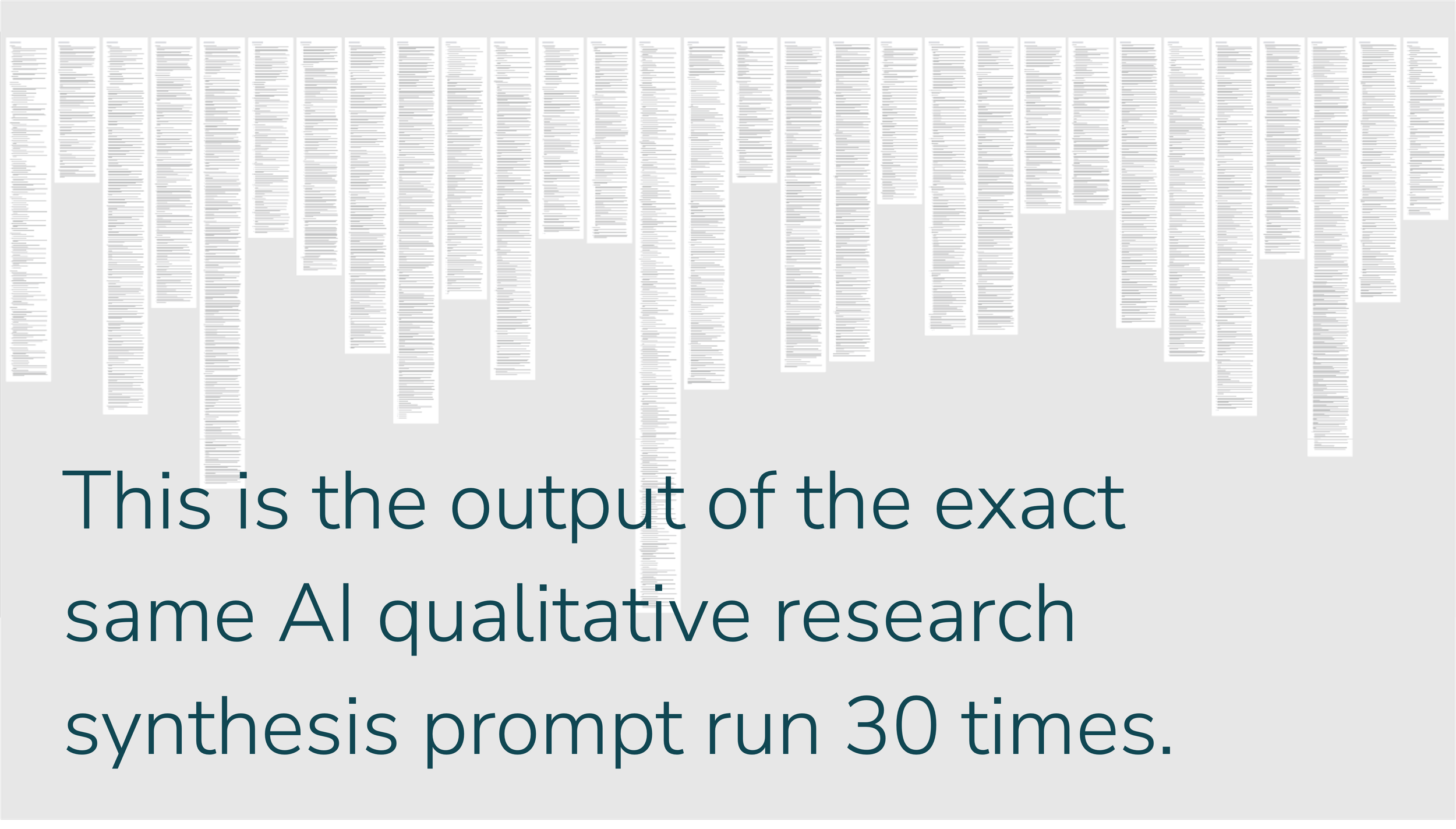 What happens when you run the same AI qualitative research synthesis prompt 30 times?