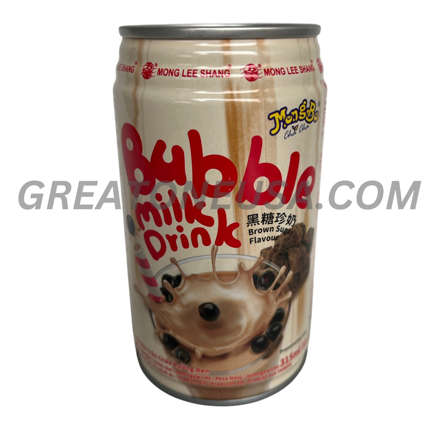 20078 MONGBO CANNED BUBBLE MILK DRINK w/ BROWN SUGAR FLAVOR 萬里香黑糖珍奶飲