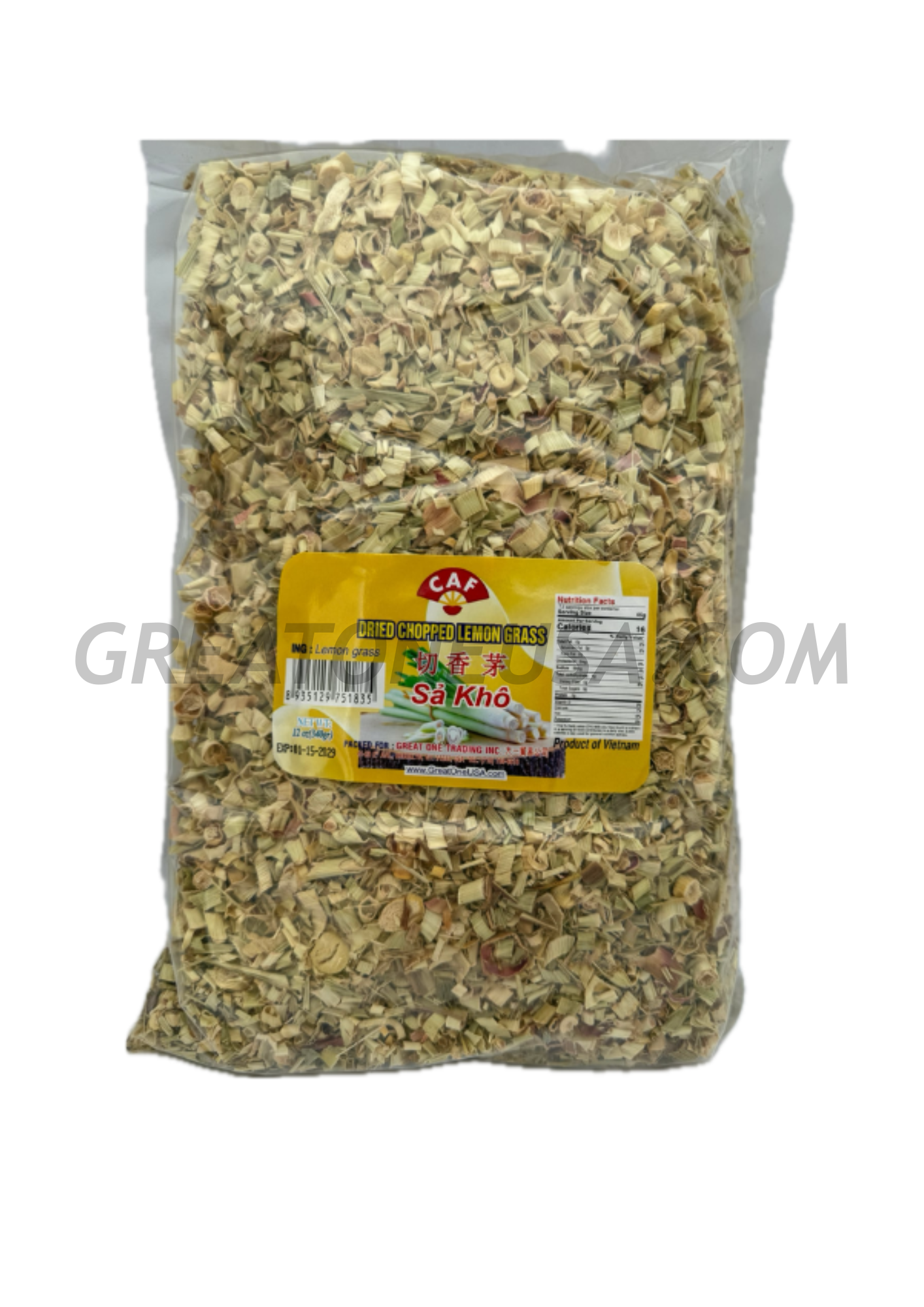 V02248 CAF Dried Chopped Lemon Grass 香茅干
