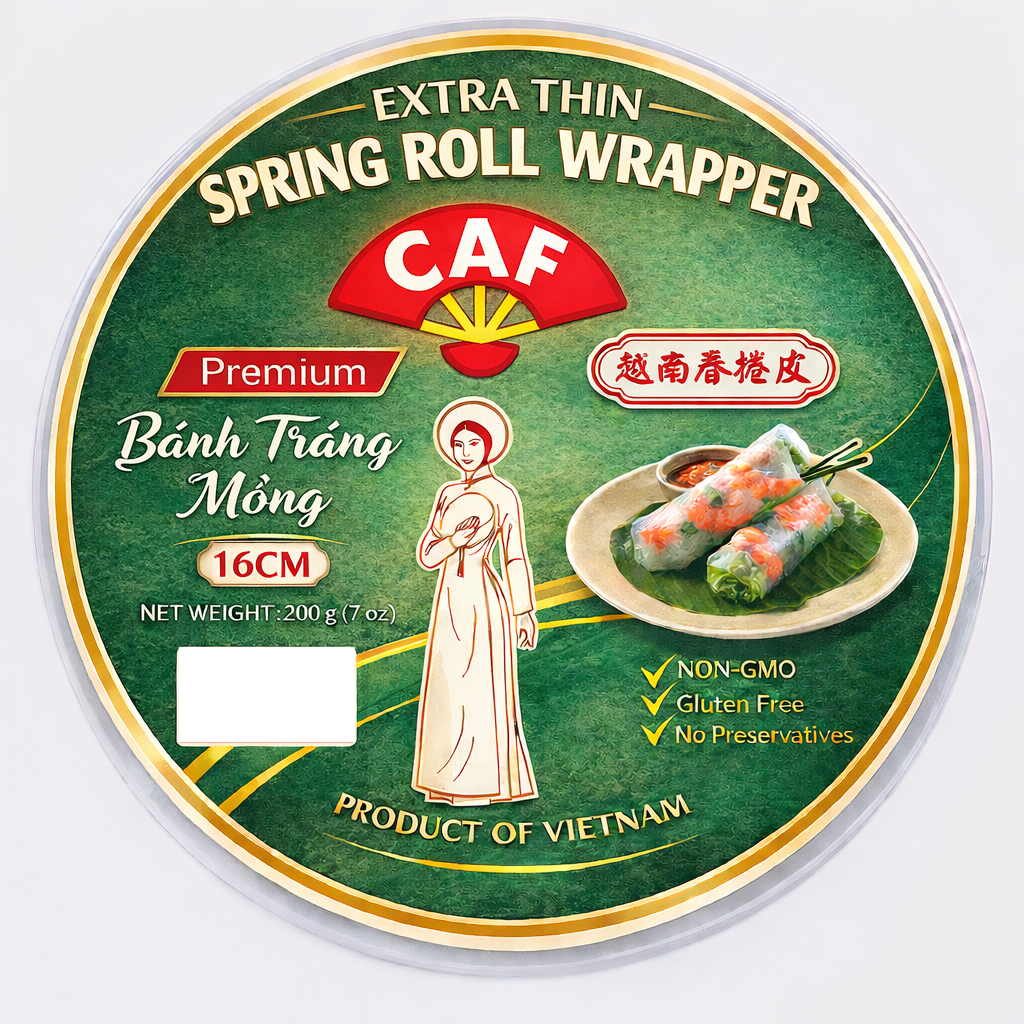 V01037B CAF EXTRA THIN SPRING ROLL WRAPPER 16CM 越南薄米紙
