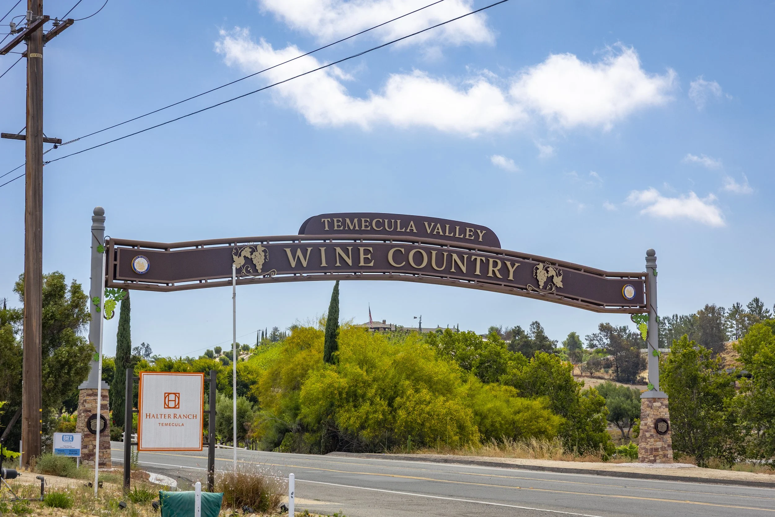 Temecula Valley Wine Country welcome sign, Beautiful Listings service area