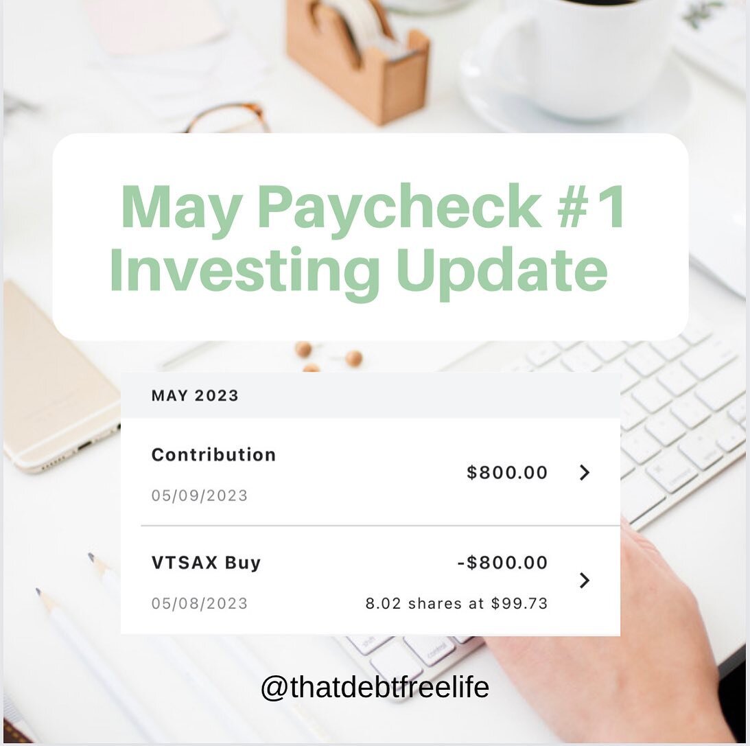 Got paid last Friday, so what did I do? Invested! I sent $800 to my IRA, maxing it out for the year!

Investing every pay day is one of my top money non-negotiables and it&rsquo;s how I&rsquo;m going to be able to retire a decade early&mdash;even tho