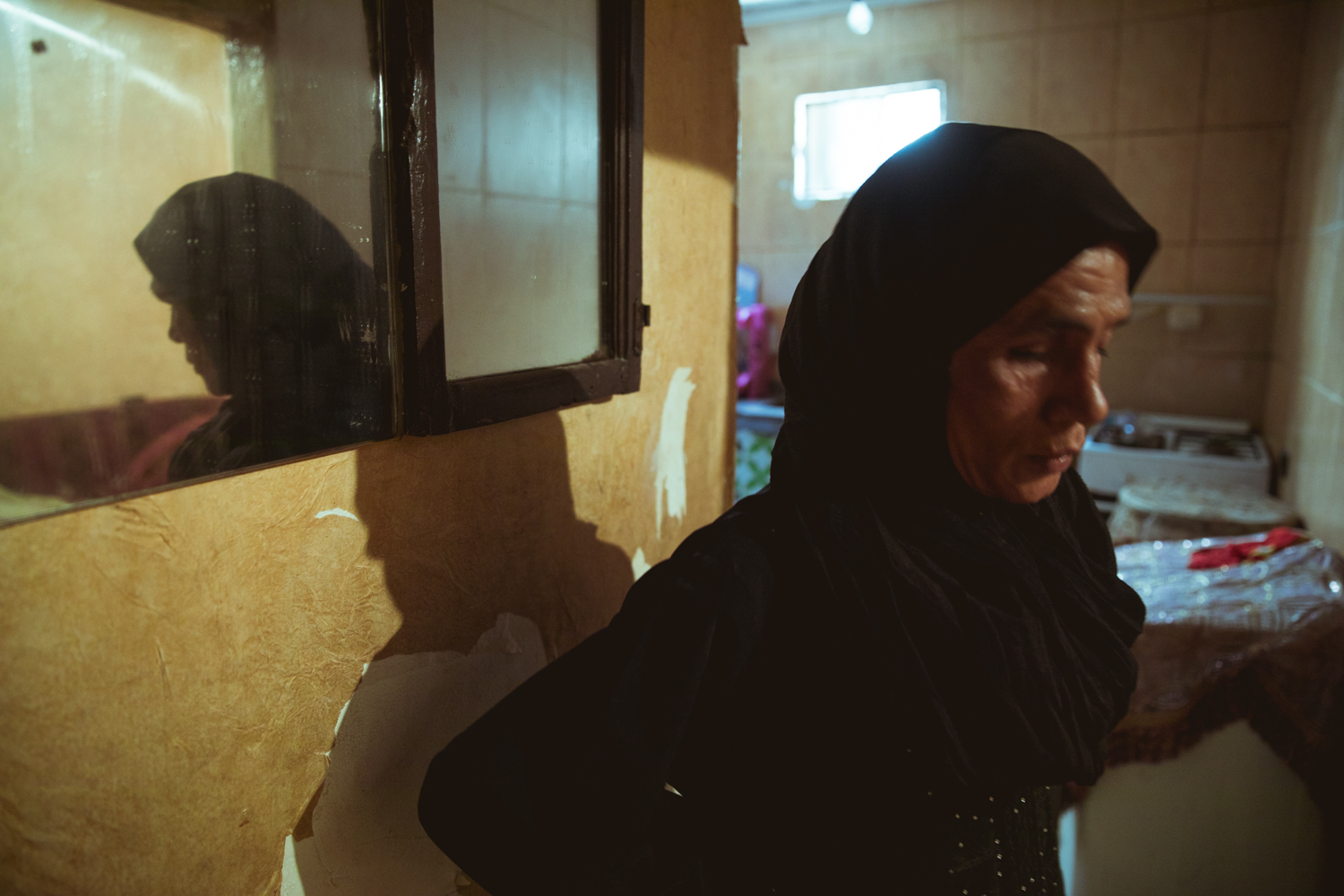  Amal Ahmad Al Atta, a 52-year-old grandmother born in the Shatila camp, has lived there her whole life and now shares a small single-room home with her surviving children and grandchildren. 