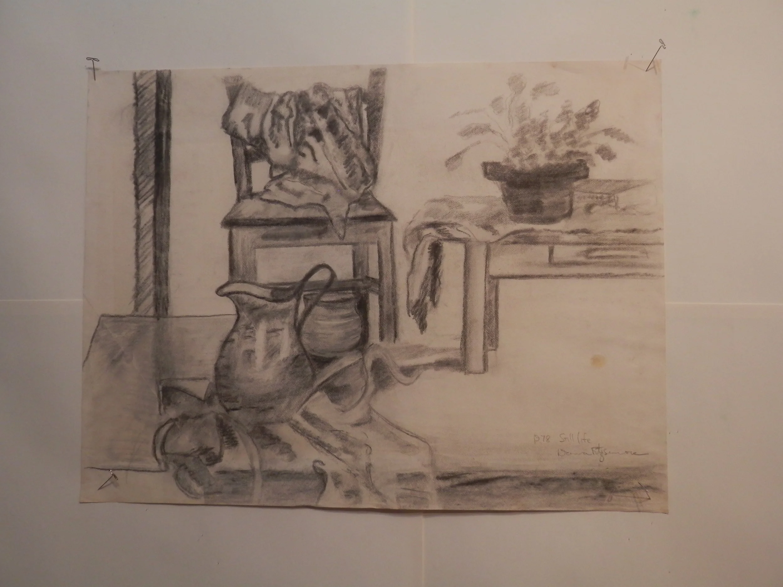 Still Life - Pitcher, Chair, Plant