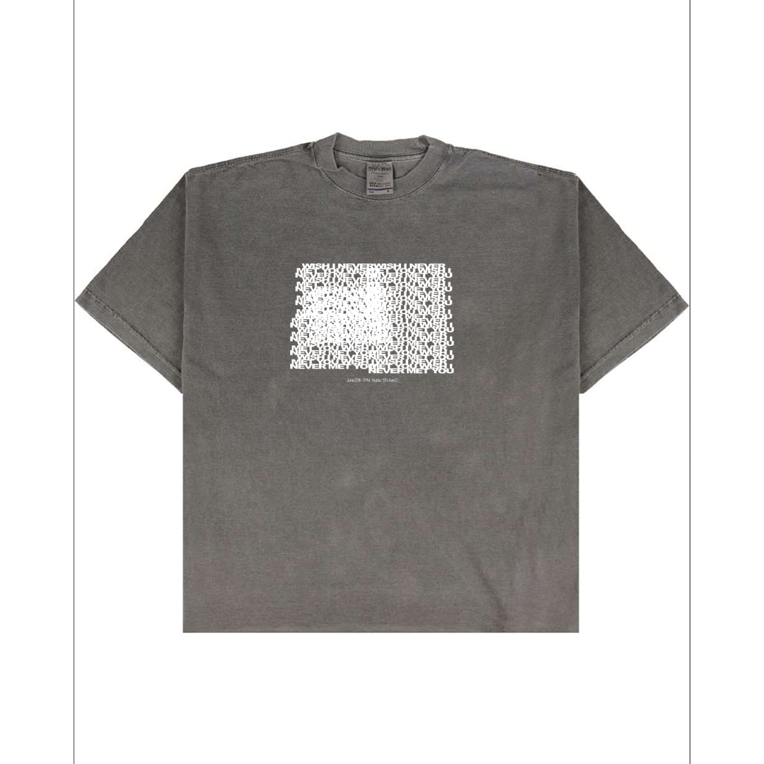 Never Met You STACKED grey/wht