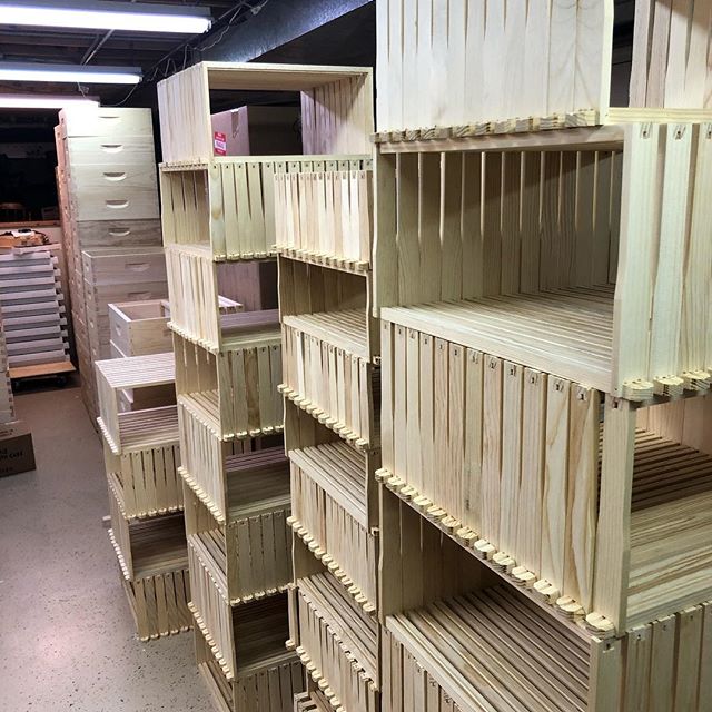 Woodenware season is in full swing. I think we&rsquo;re going to need a bigger storage space. 😂 .

Our hive components are all hand-assembled and ready for pick-up. If you need to add or replace for the season, check our site for more details. Link 