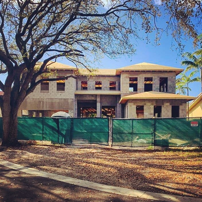 Progress image of this stately new construction home located in #MiamiLakes