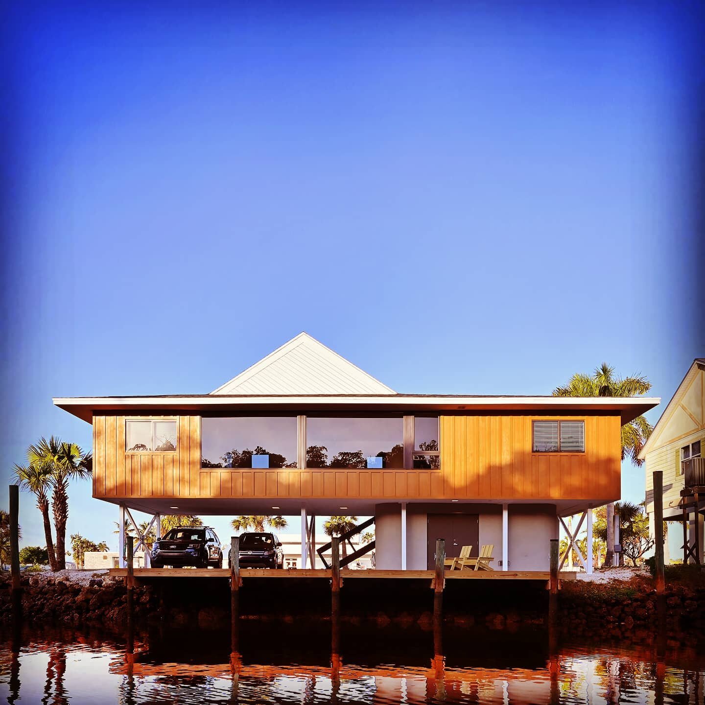 The recently completed #cypresscottage  Located in storied Everglades City facing the edge of #bigcypress National Preserve. 

#architecture #design #floridamodern  #realestate #naples #architectdeveloper #thecypresscottage