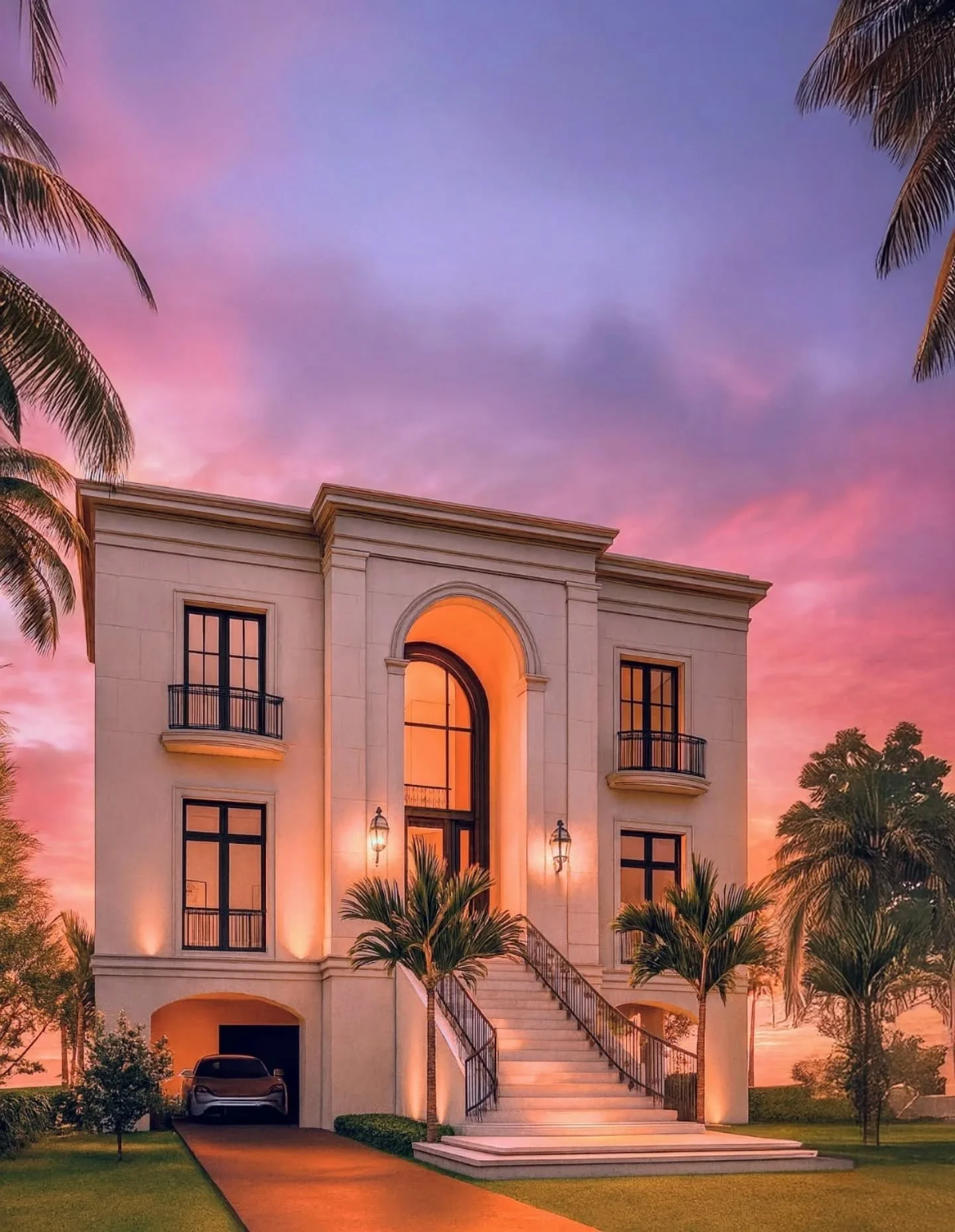 Concept design for a new construction raised Villa located in Miami Beach. We continue to adapt cities and homes to resist storm surges, keeping our most valuable spaces safe above the floodplain.  Swipe to devolve the design back to the initial sket