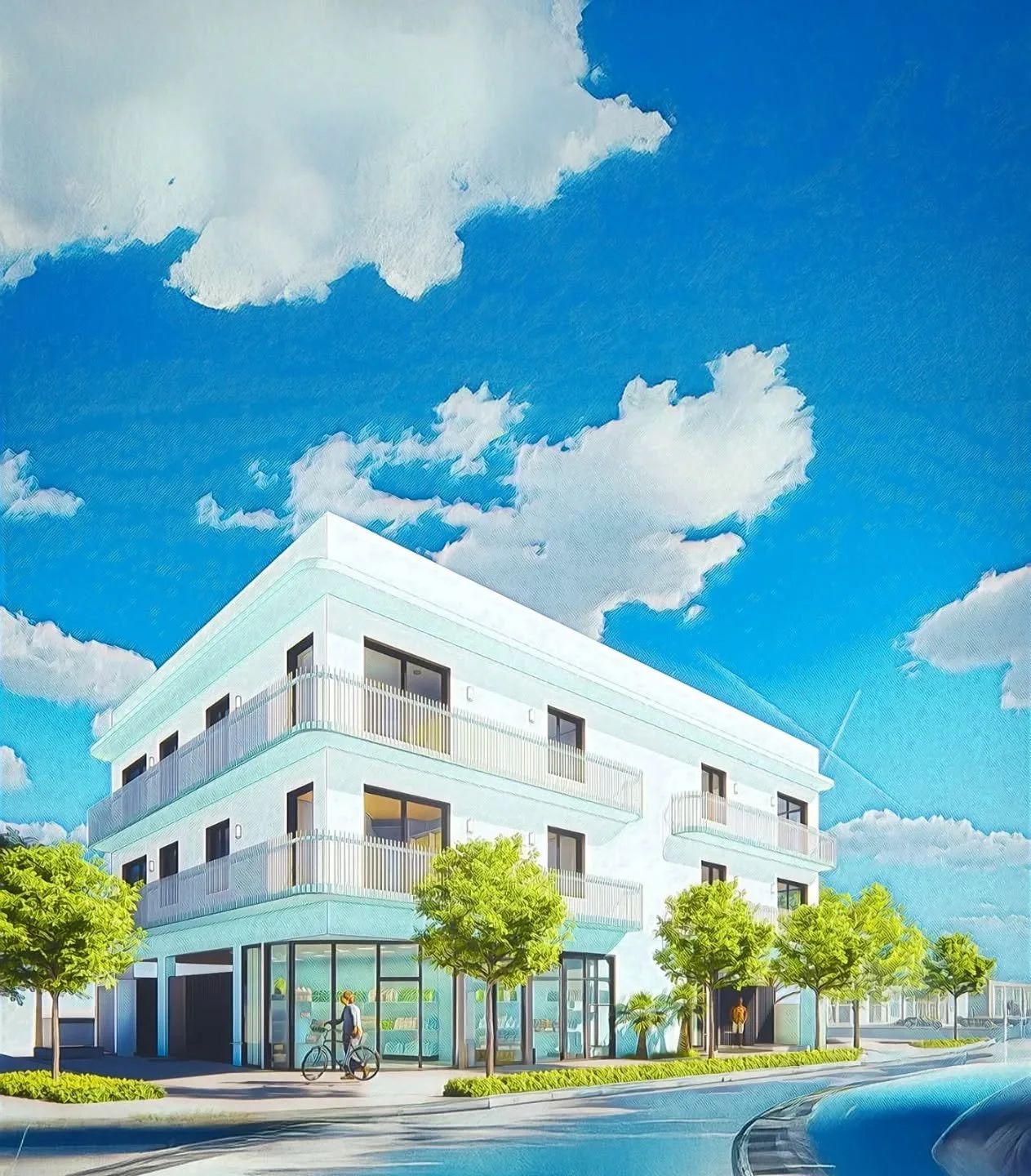 There's always a sense of accomplishment when we are able to successfully design small scale multifamily buildings such as this one. Developing on infill lots such often requires us to use  every tool in our toolbox. 📦

#miami #miamibeach #lemoncity