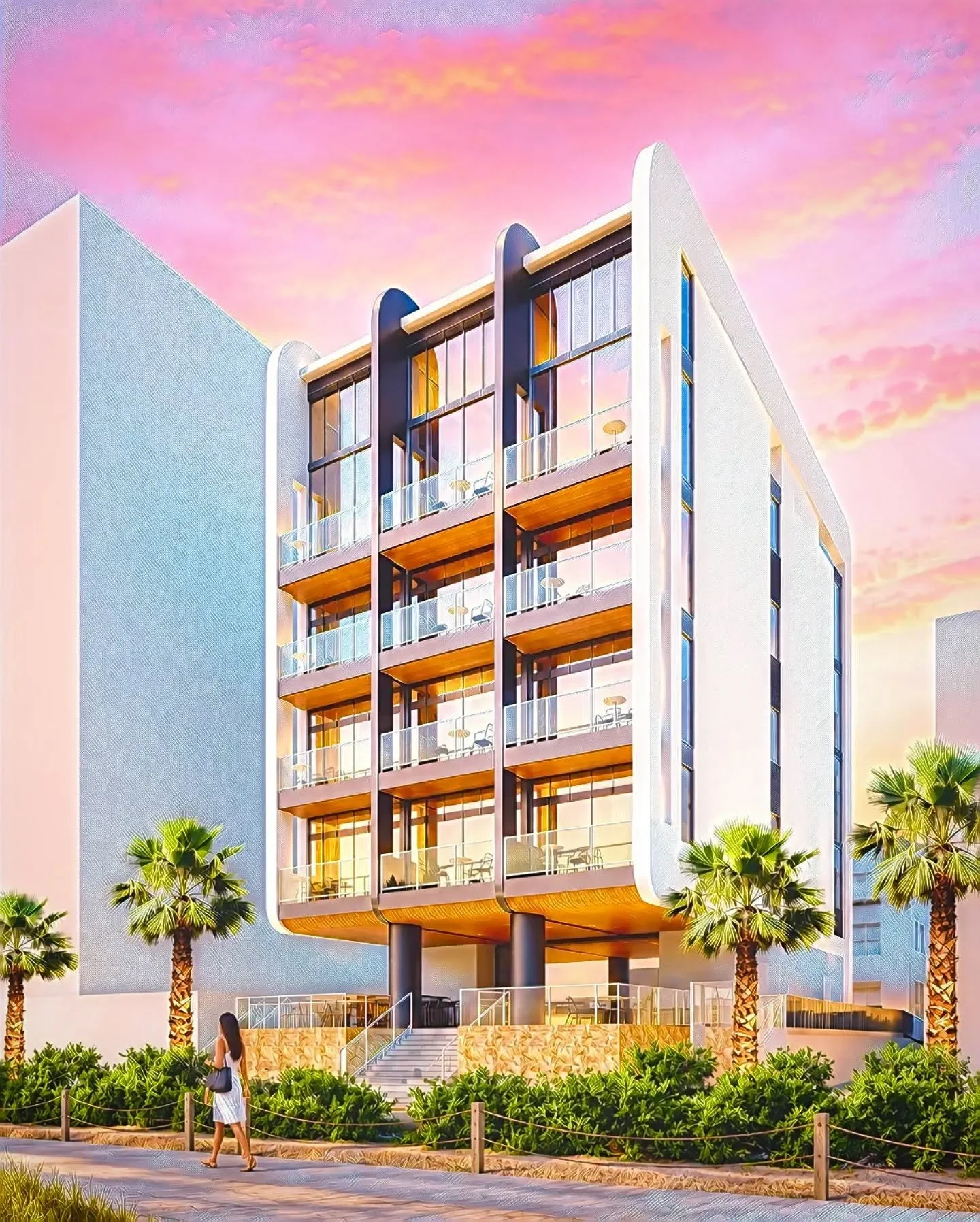 Unbuilt project from a few years ago: Rear Addition to a Historic Hotel directly on Miami Beach&rsquo;s Boardwalk.

#miamibeach #florida #miami #coralgables #keybiscayne