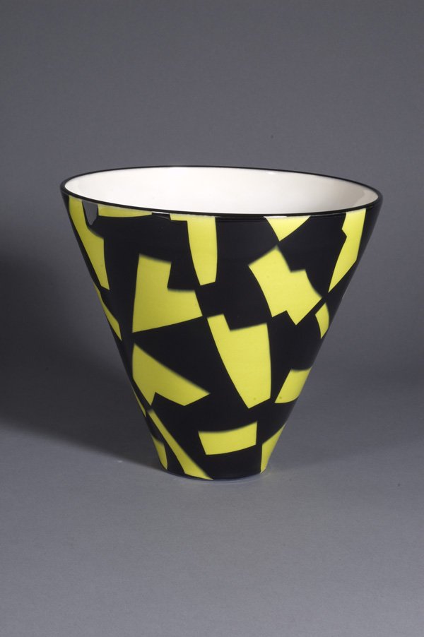 Black &amp; Yellow vase