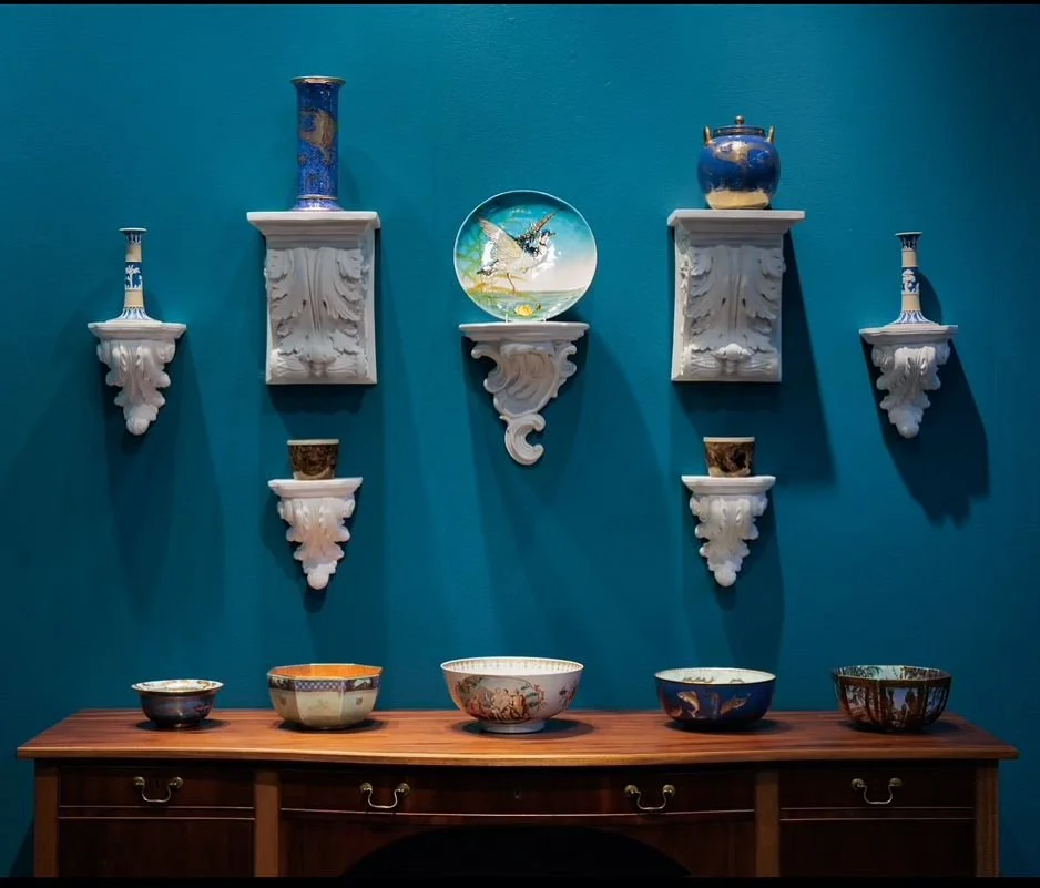 It was a treat to work with @artistoric_co&rsquo;s incredible collection of pieces ranging from Qing Dynasty porcelain to Daisy Makeig-Jones bone china when designing their @sffallshow booth last year! 1940s Frits Henningsen sideboard from @almondand