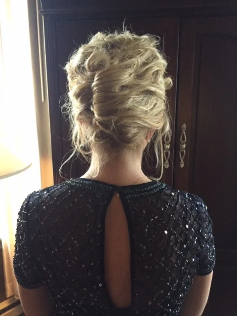 bridesmaid french twist.JPG