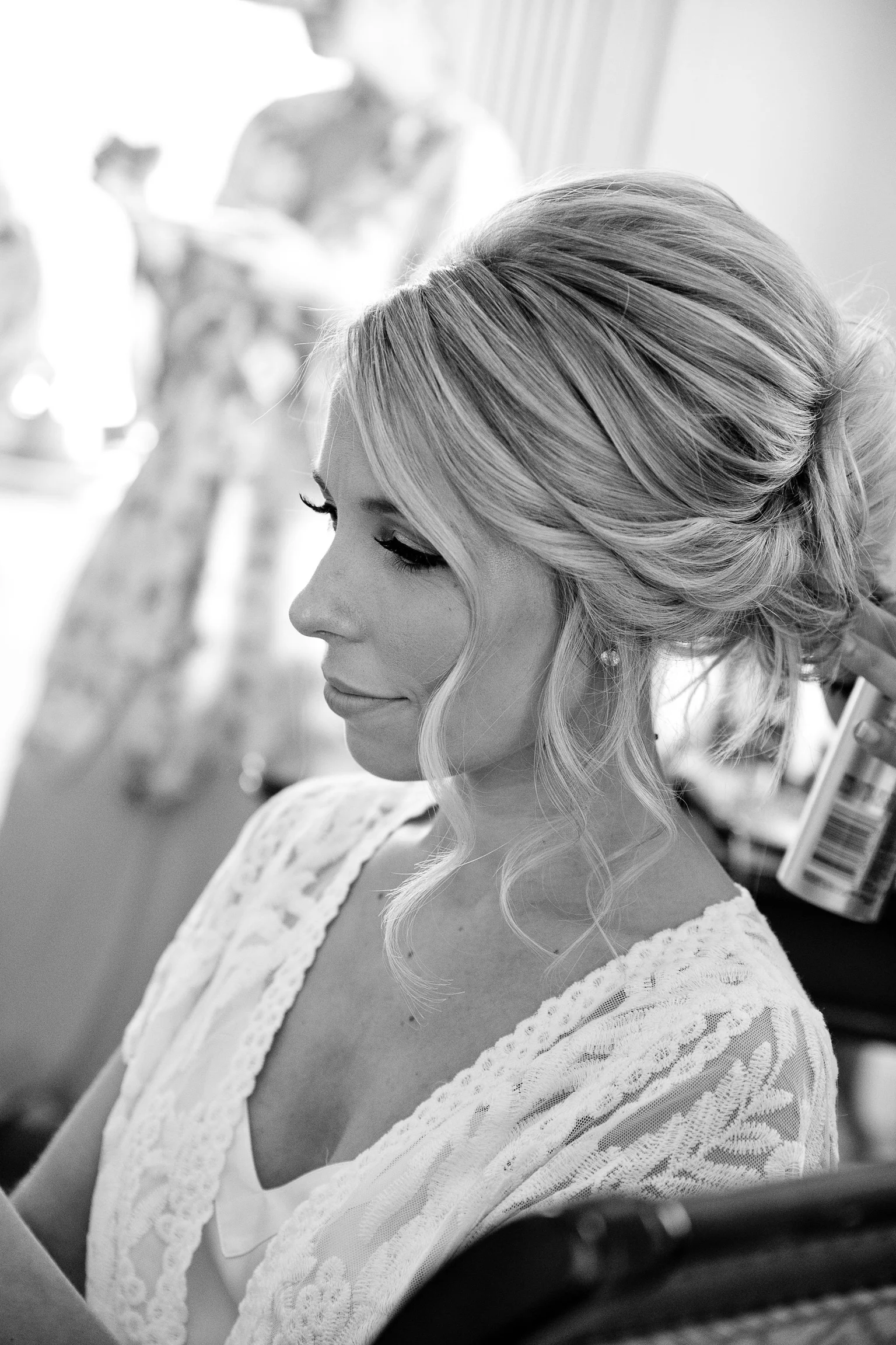 b&w abbey wedding hair .jpg