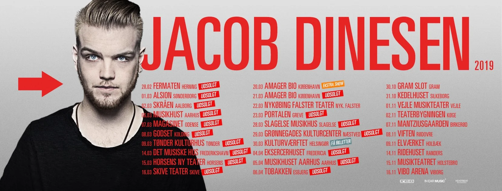 Jacob Dinesen er også på vej på turné.