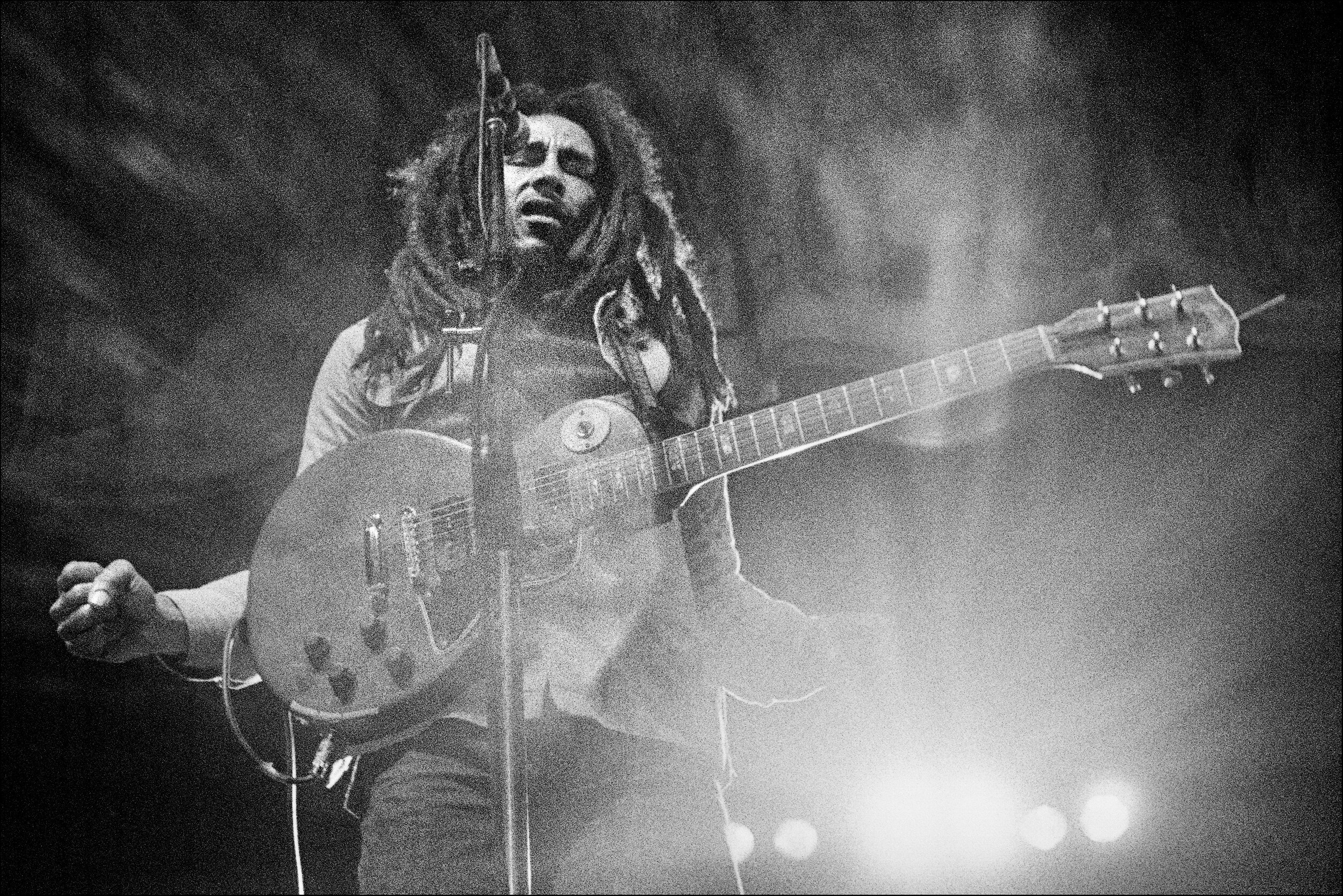 Bob Marley på Roskilde Festival 1978. Foto: Gorm Valentin