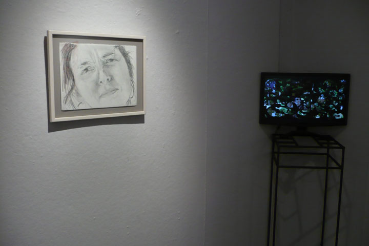  "Bibi" pencil on paper, 15" x 20": "Bibi Pier 25" HD digital video, 4½ min. loop 