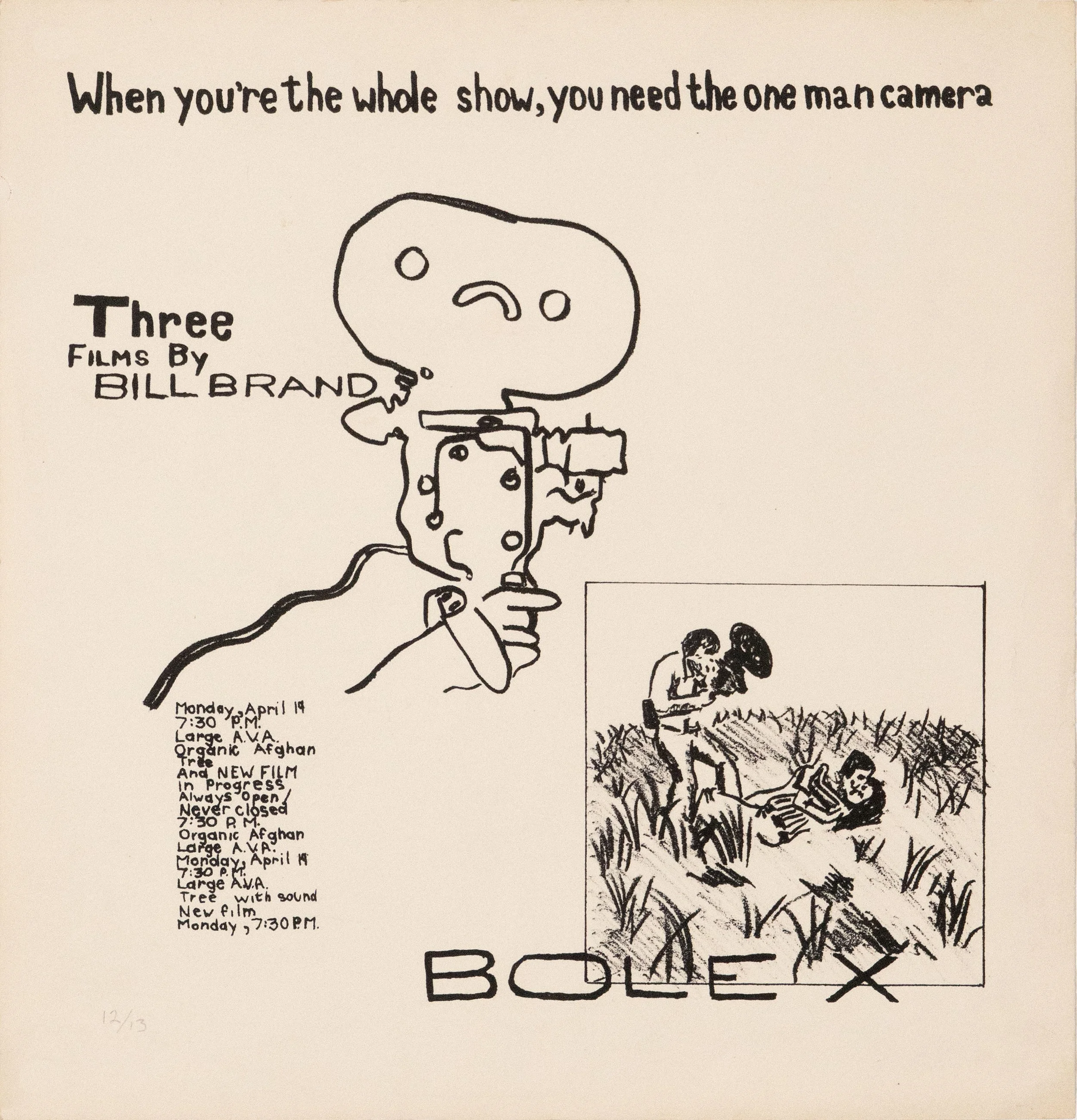 Three_Films_by_Bill_Brand_Bolex_poster_lithograph_12_13_12.5%22x12%22_1971_4000_DSC05884.jpg
