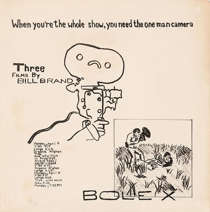 Three_Films_by_Bill_Brand_Bolex_poster_lithograph_4_13&12_13_12.5"x12"_1971_web_DSC05884