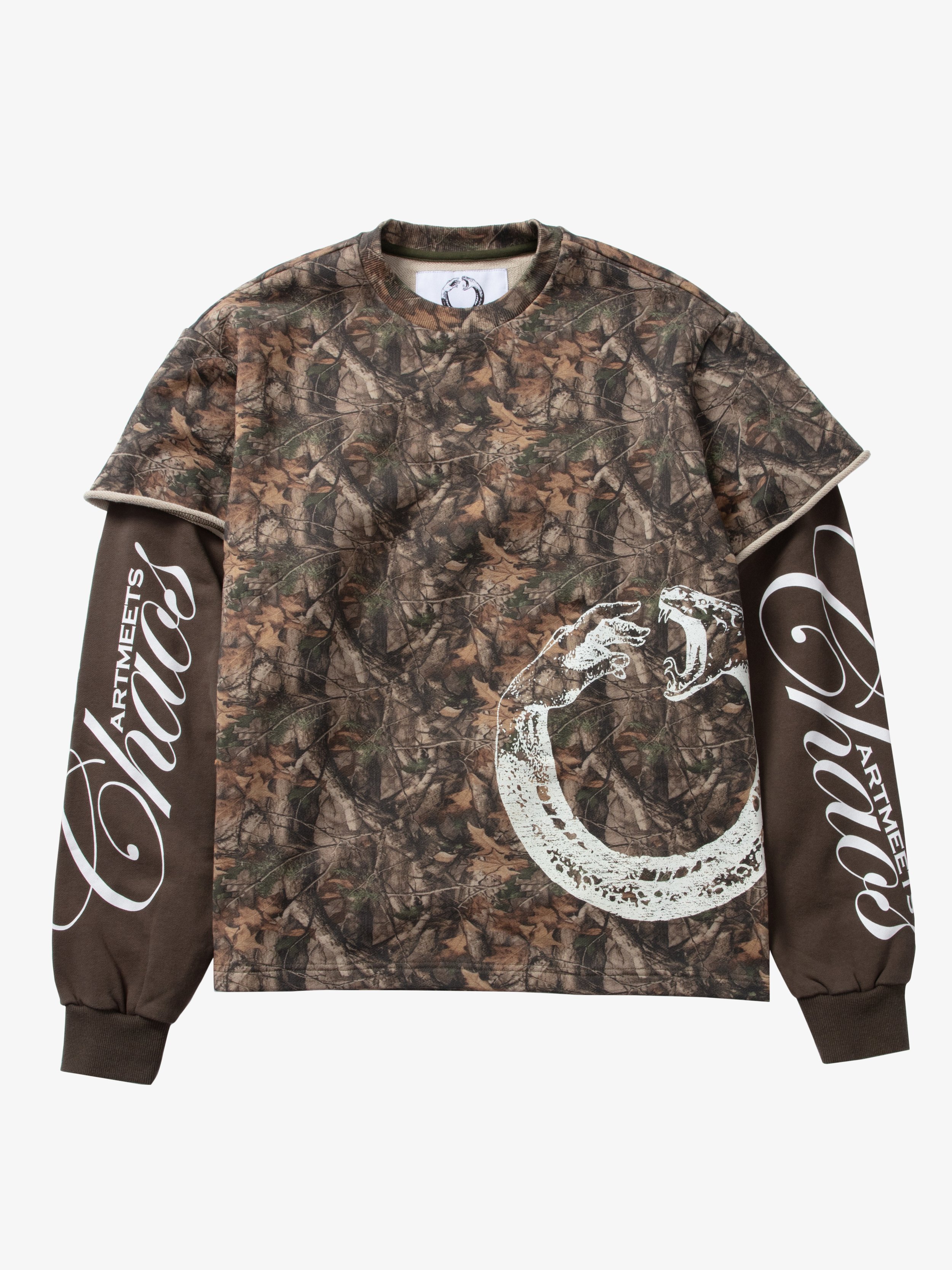 22 CAMO MULTI-LAYER FRENCH TERRY T-SHIRT