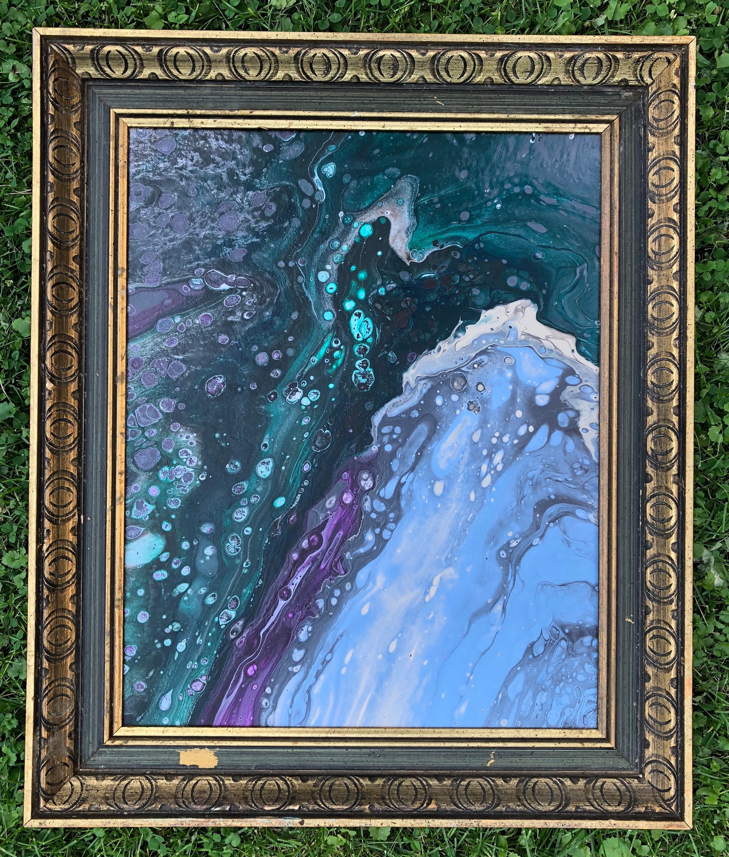 16x24" Framed-Emerald Drift- SOLD