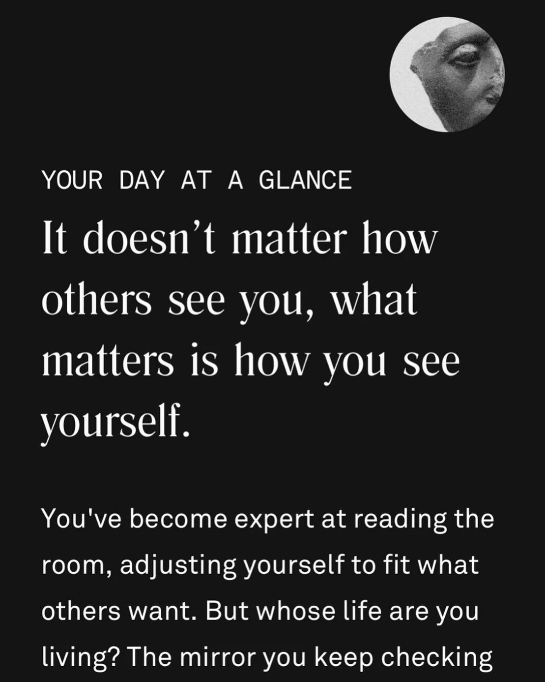 This hits hard. As soon as you realize the only opinion that matters. Is YOUR OWN&hellip; life unlocks