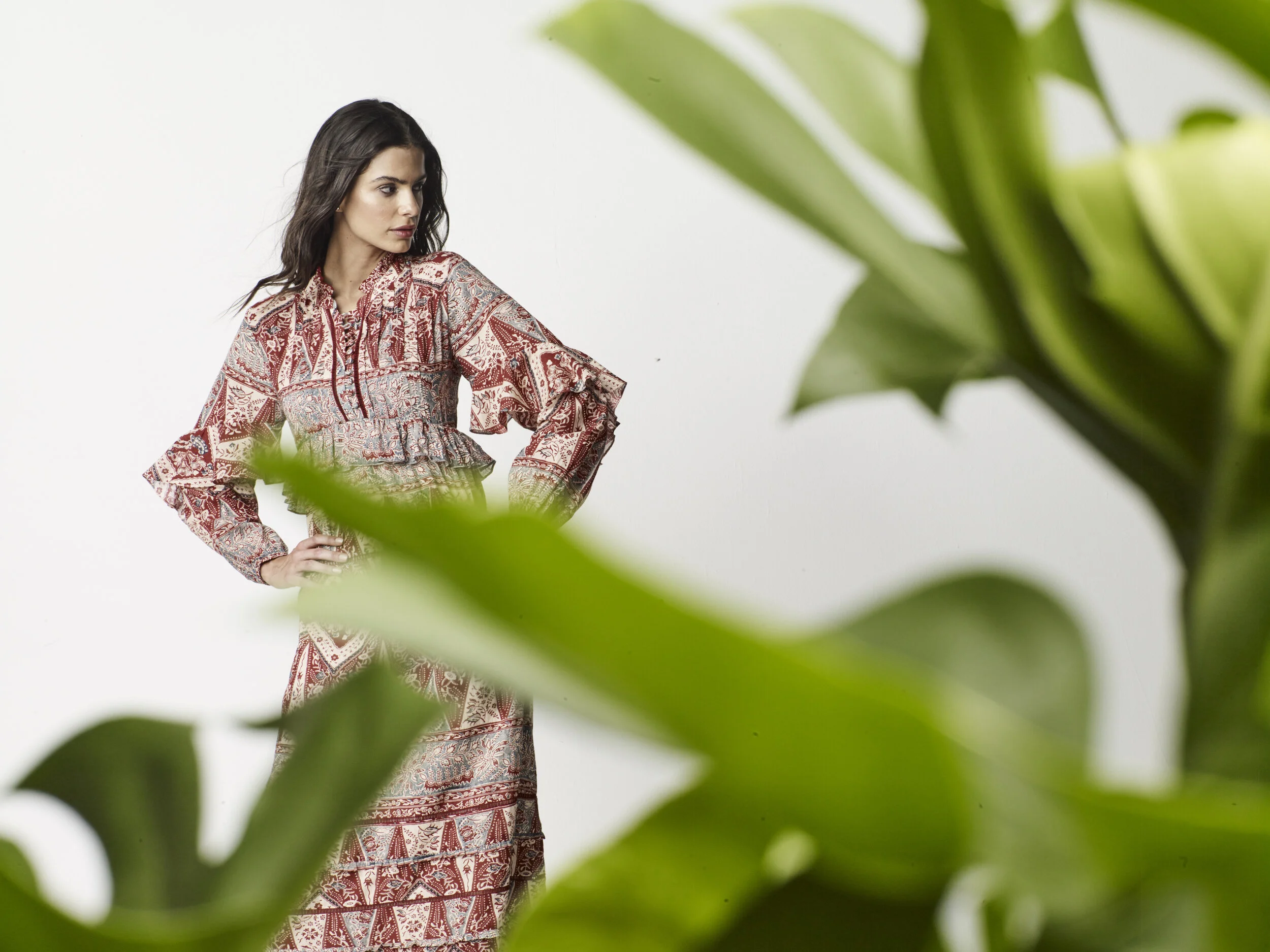 slim fit dress slacks Carmel Paisley Dress  Jennafer Grace