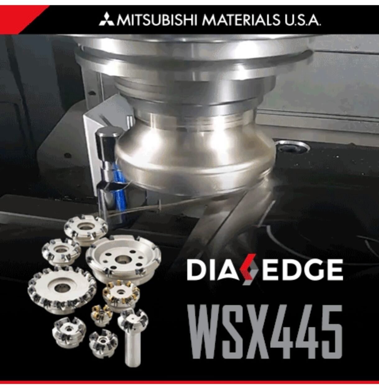 Repost @mitsubishi_materials_usa 

Looking for the perfect balance between convenience and high efficiency?

Look at the DIAEDGE WSX455 double-sided, insert-type face milling cutter with an innovative cutting edge.
It&rsquo;s designed to control abno