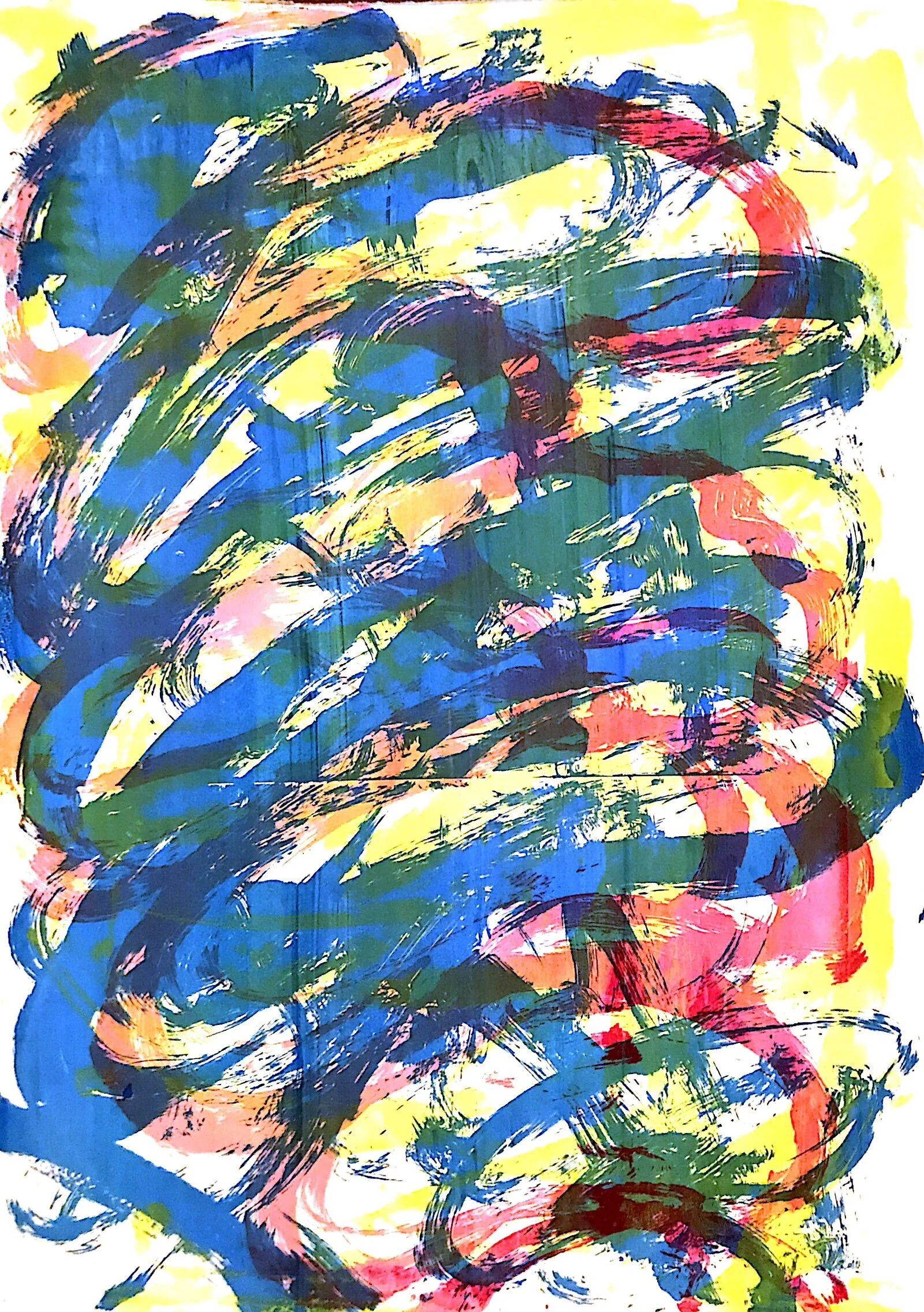 3 layer silkscreen on Rives BFK, Winter 2017. 